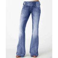 WW | Beliebte Weinlese Seitenknopf Hohe Taille Skinny Jeans