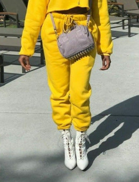 Damen bequeme Jogginghose mit seitlichen Taschen und elastischem Bund WW