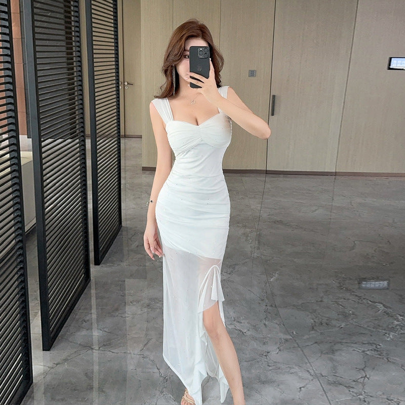 WWMODE | Gossamer Sheer Camisole Basis Lange Kleid
