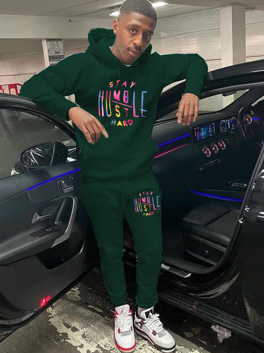 Damen Sportliches Hoodie- und Jogginghose-Set mit motivierendem Aufdruck WW