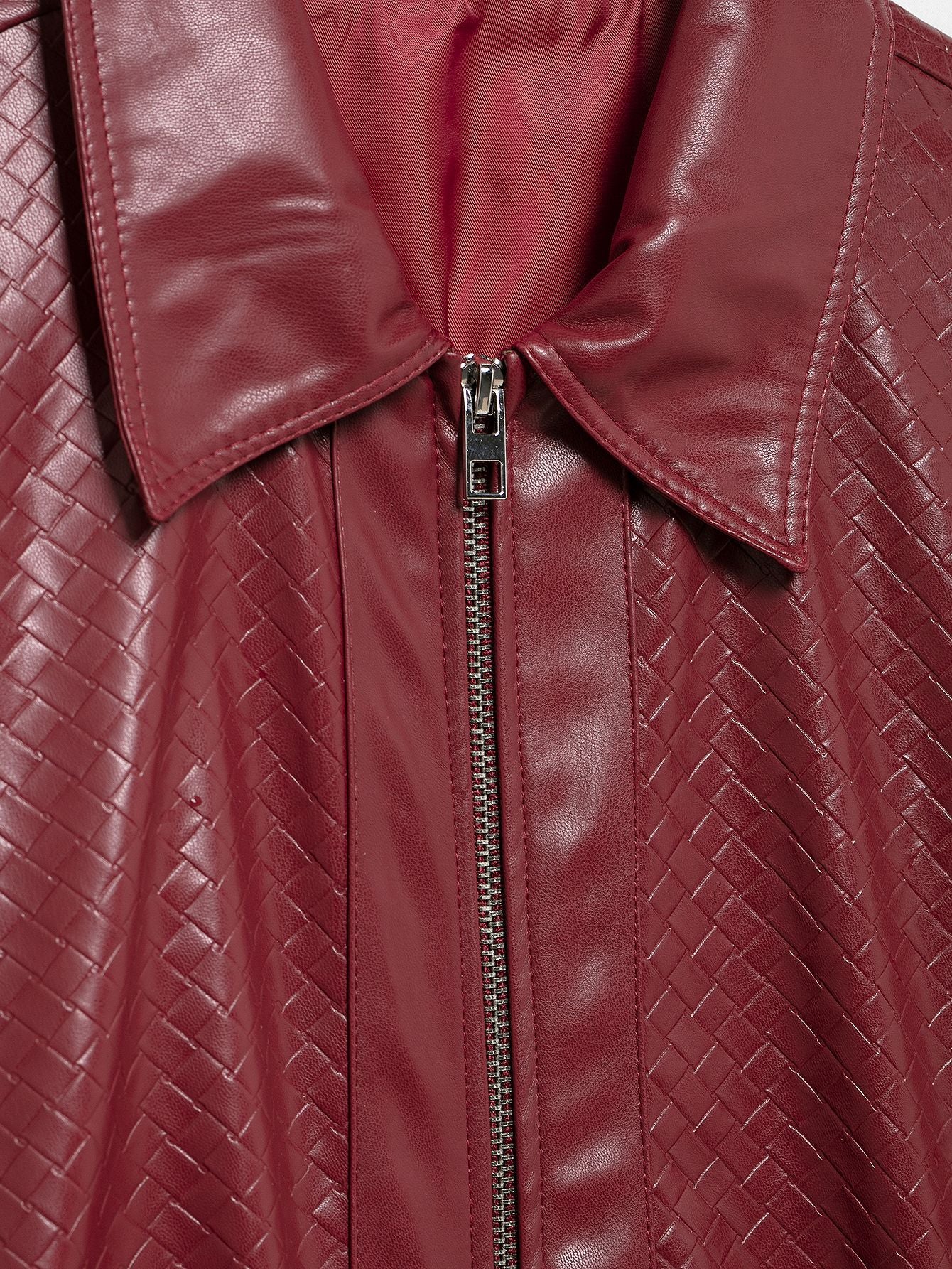WW | Woven Faux Leder Bomberjacke