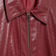 WW | Woven Faux Leder Bomberjacke