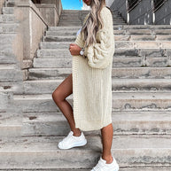 Damen Strickcardigan mit weiten Ärmel WW