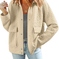 Damen Steppjacke mit praktischen aufgesetzten Taschen und floralem Muster WW