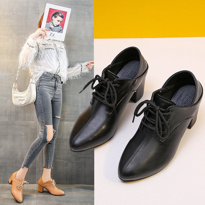 Damen Schnürschuhe mit Blockabsatz und modischem Design W&W Mode