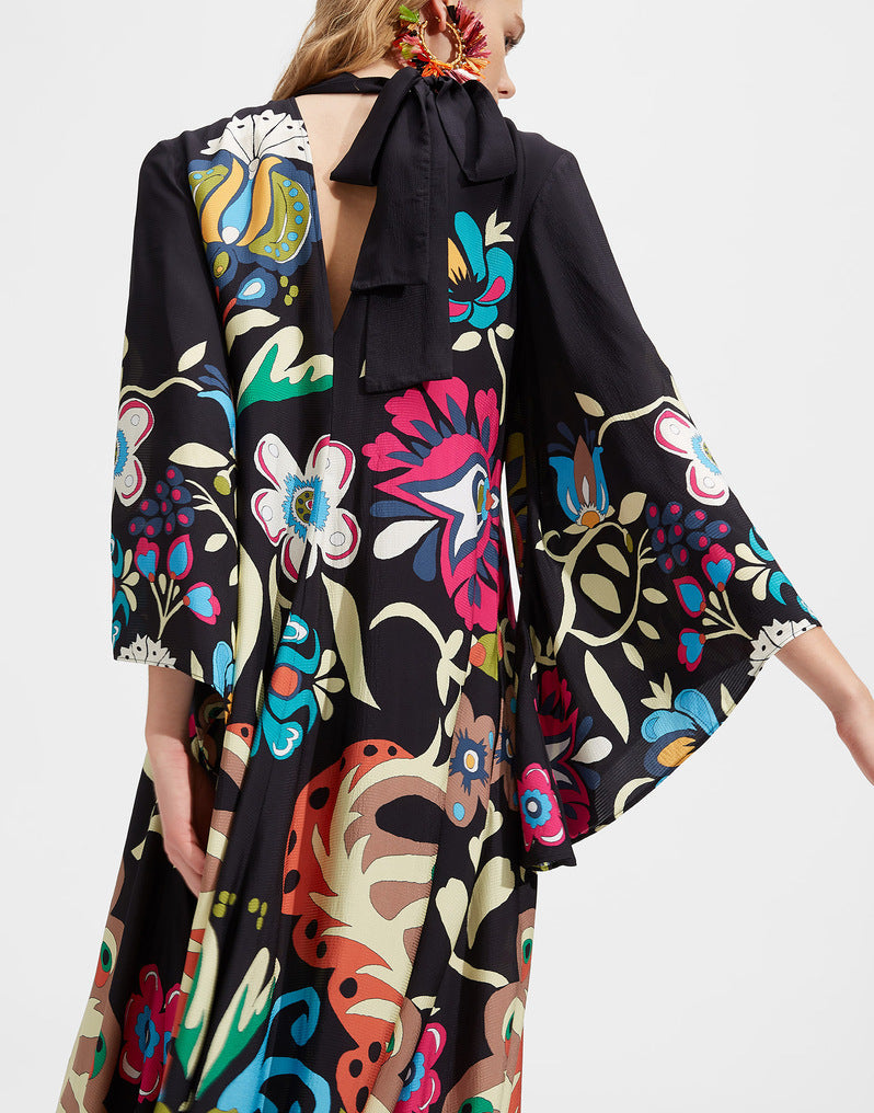 W&W Mode | Bedrucktes Dreiviertelarmkleid