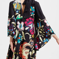 WW | Bedrucktes Dreiviertelarmkleid