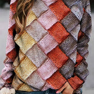 Pullover aus bedruckter Wolle