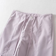 Damen bequeme Cargo-Hose mit verstellbarem Bund und funktionellen Taschen WW
