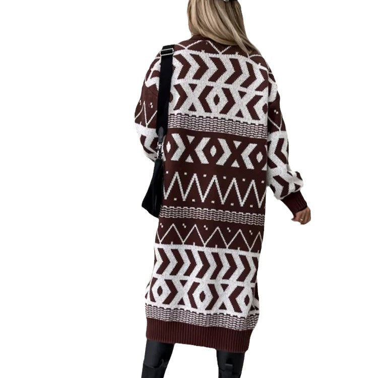 Damen Strickcardigan mit modernen Mustern und eleganter Bauweise WW