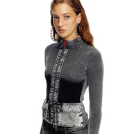 Damen Strickjacke mit denim-inspirierten Taschen und modernem Schnitt WW