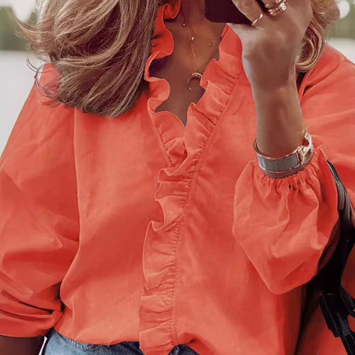 Damen Rüschenbluse W&W