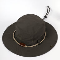 Damen Sonnenhut mit breiter Krempe und integriertem Nackenband WW