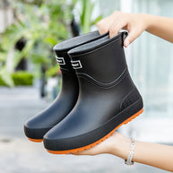 Damen modische Gummistiefel mit rutschfester Sohle und Komfort-Innenausstattung WW