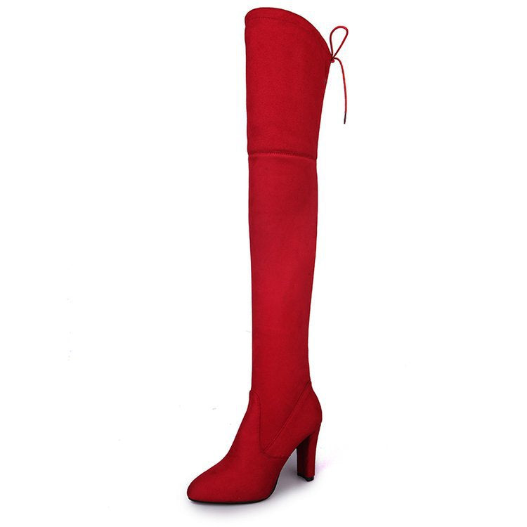 Damen Overknee-Stiefel mit elegantem Blockabsatz W&W