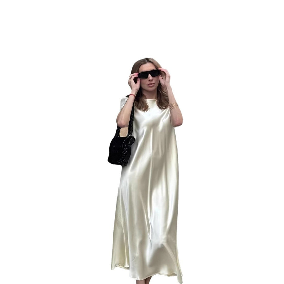 Damen Seidenkleid mit fließendem Schnitt WW