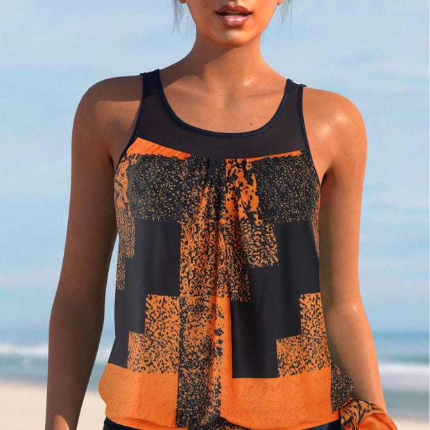 Damen Sportliches Tankini-Set mit Figurschmeichelndem Schnitt WW