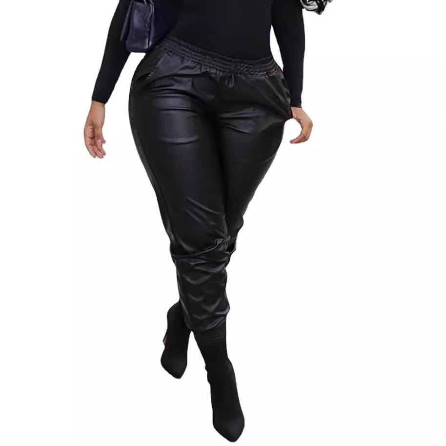 Damen sportliche Lounge-Hosen mit Raffung WW