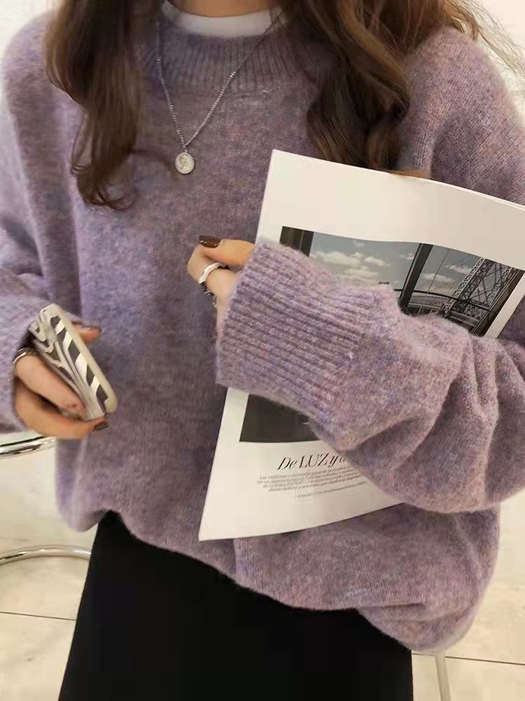 Damen Oversize-Pullover aus warmem Zopfstrick