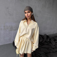 Damen sportlicher Pullover mit Reißverschluss WW