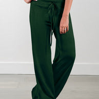 Damen Weite Freizeithose mit elastischem Bund und verstellbarem Kordelzug WW