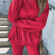 Damen Sportlicher Freizeitanzug mit oversized Sweatshirt und enganliegenden Leggings WW