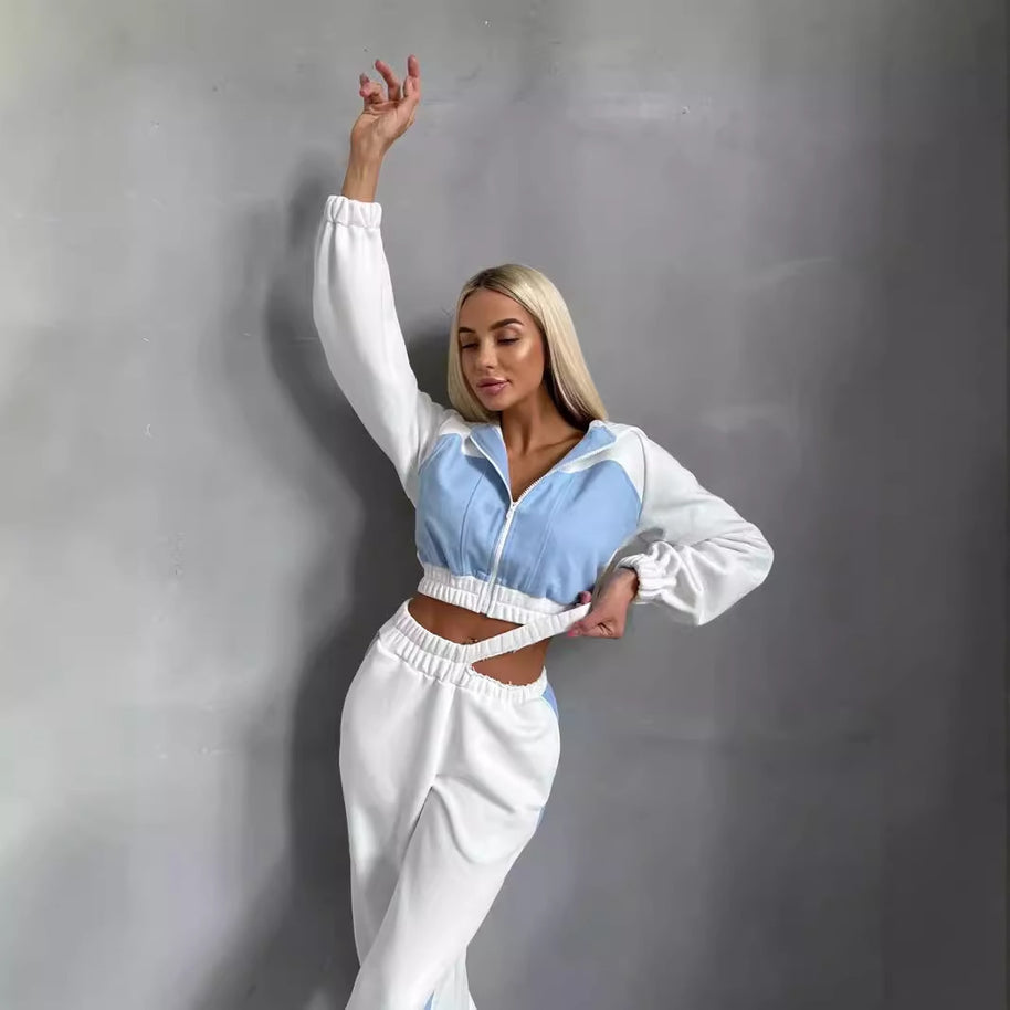 Damen Sportliches Loungewear-Set mit Kapuze und weitem Schnitt WW