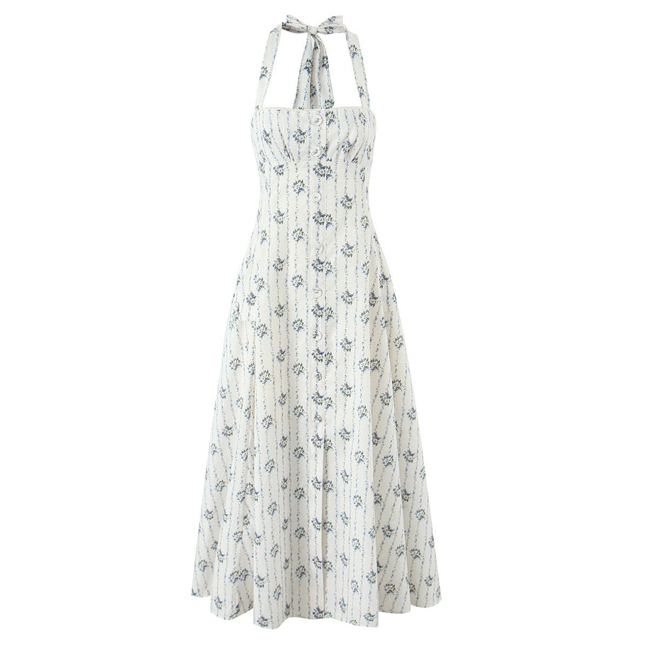 Damen A-Linien Sommerkleid mit floralem Muster WW