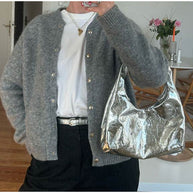 Damen Strickjacke mit knöpfbarem Design und weichem Material WW
