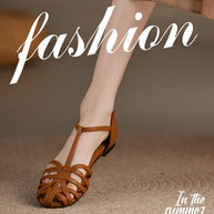 Damen elegante Flachsandalen mit verstellbarem Riemen und modischem Schnitt WW