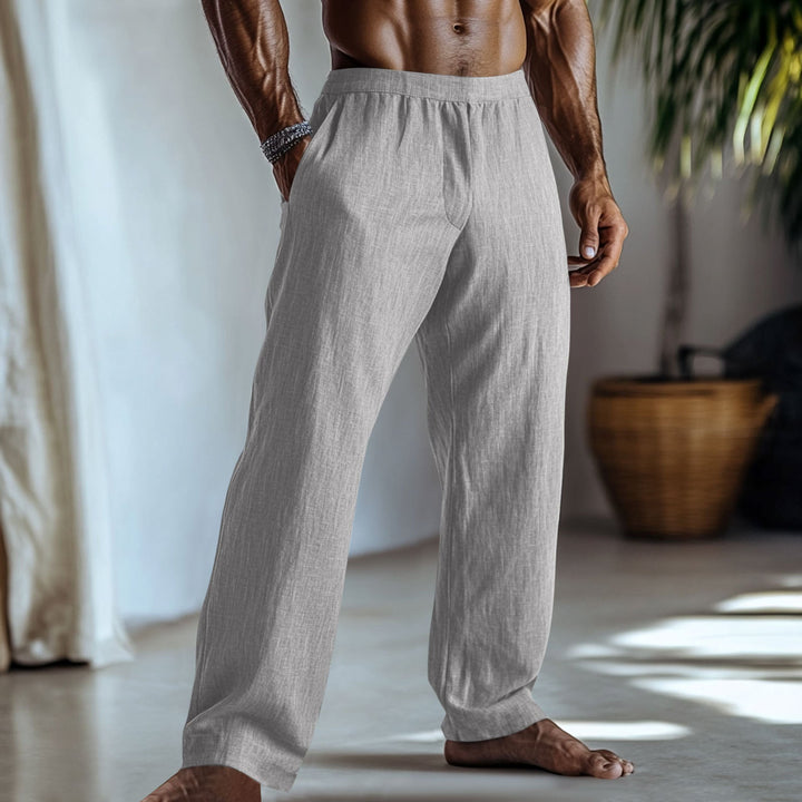 Herren Leichte Sommerhose aus atmungsaktivem Leinen W&W Mode