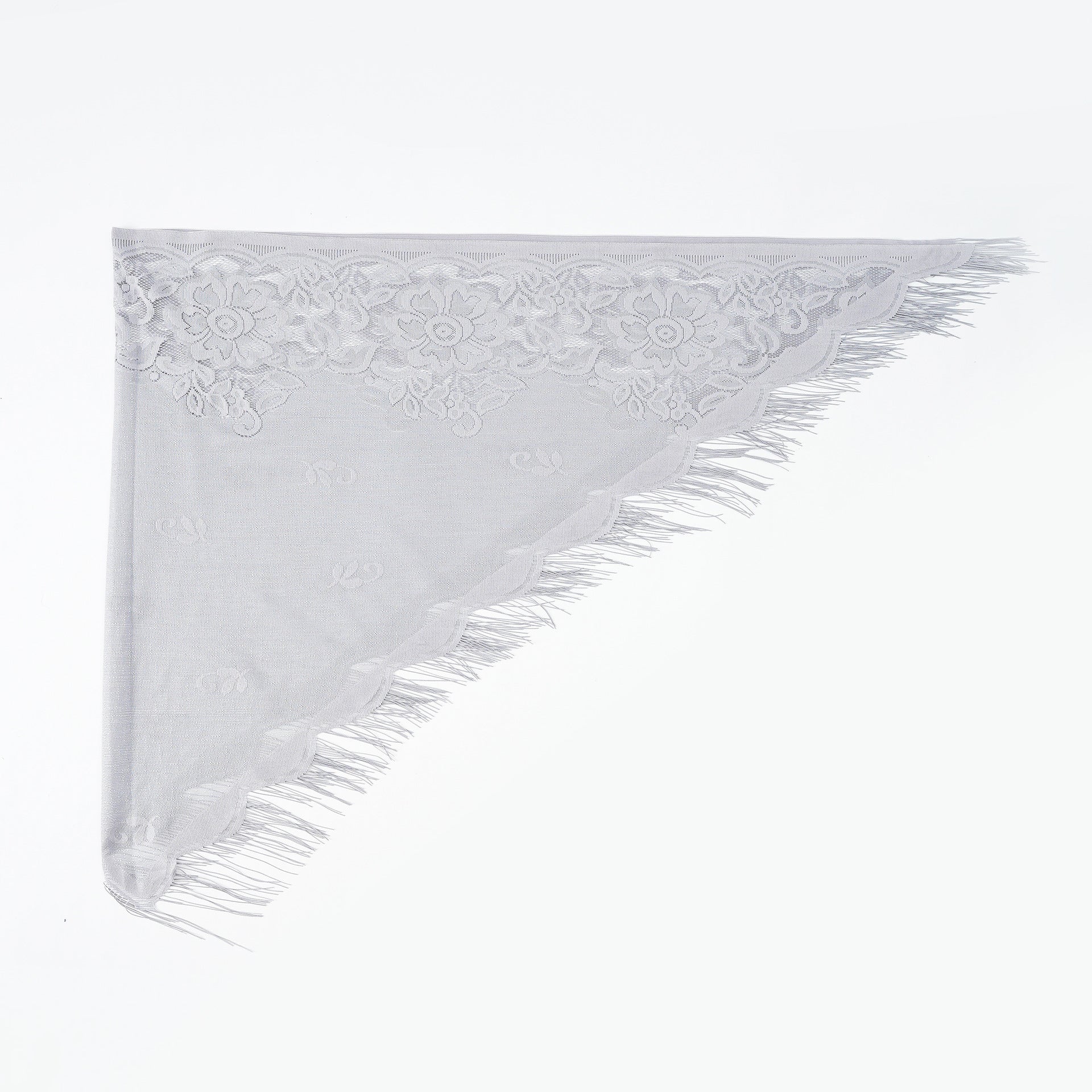 Damen Eleganter Chiffon-Schal mit kunstvollen Fransen WW