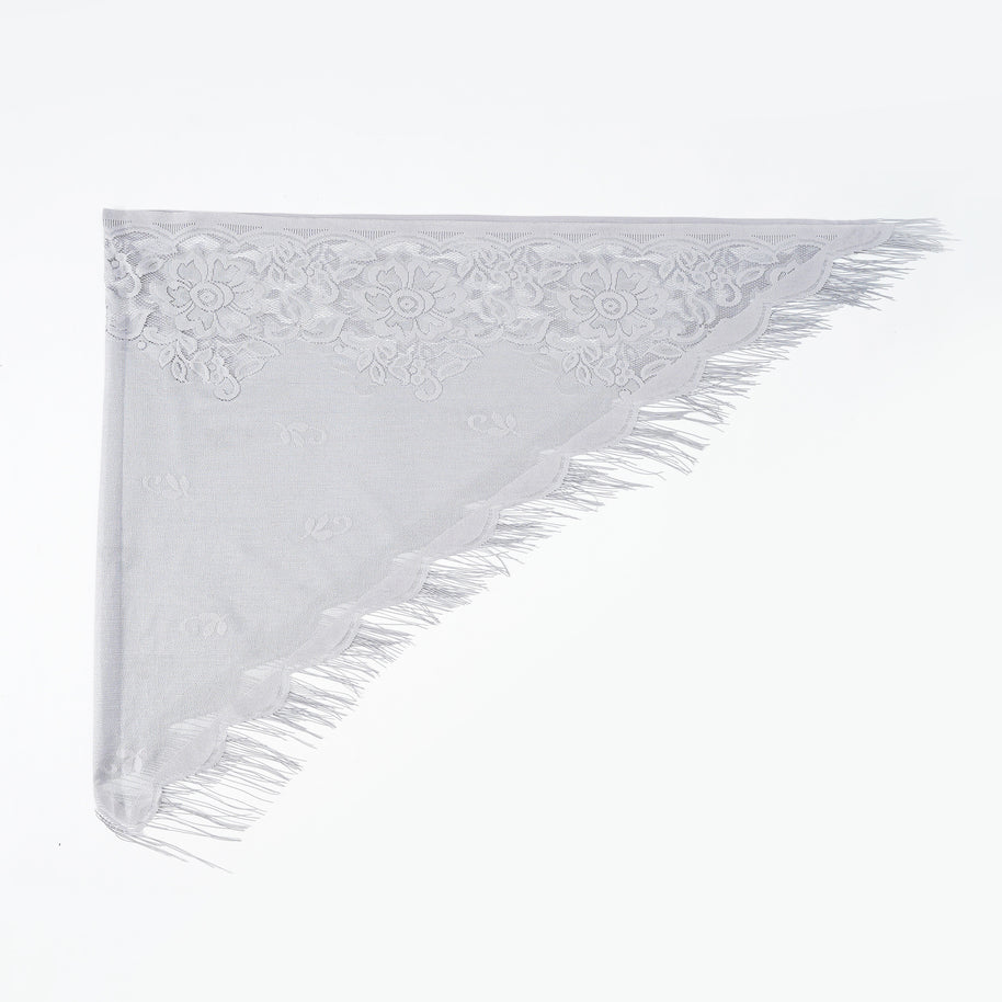 Damen Eleganter Chiffon-Schal mit kunstvollen Fransen WW