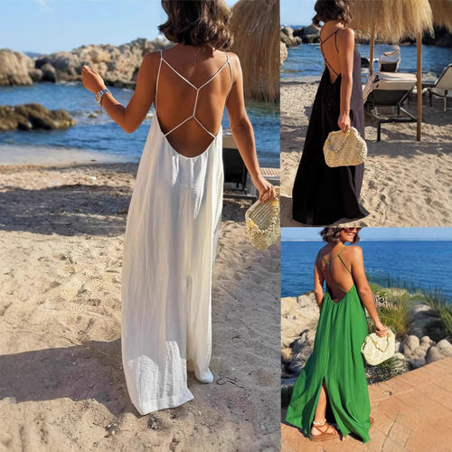 Damen Strandkleid mit Rückenausschnitt WW