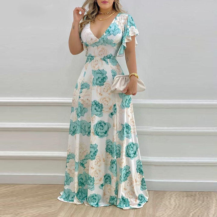 Damen Maxikleid mit floralem Design W&W Mode