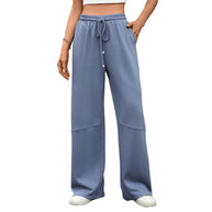 Damen Weite Freizeithose mit elastischem Bund und seitlichen Taschen WW