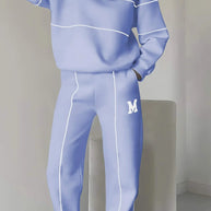 Damen sportliches Fleece-Anzugset mit Stehkragen und praktischen Taschen WW