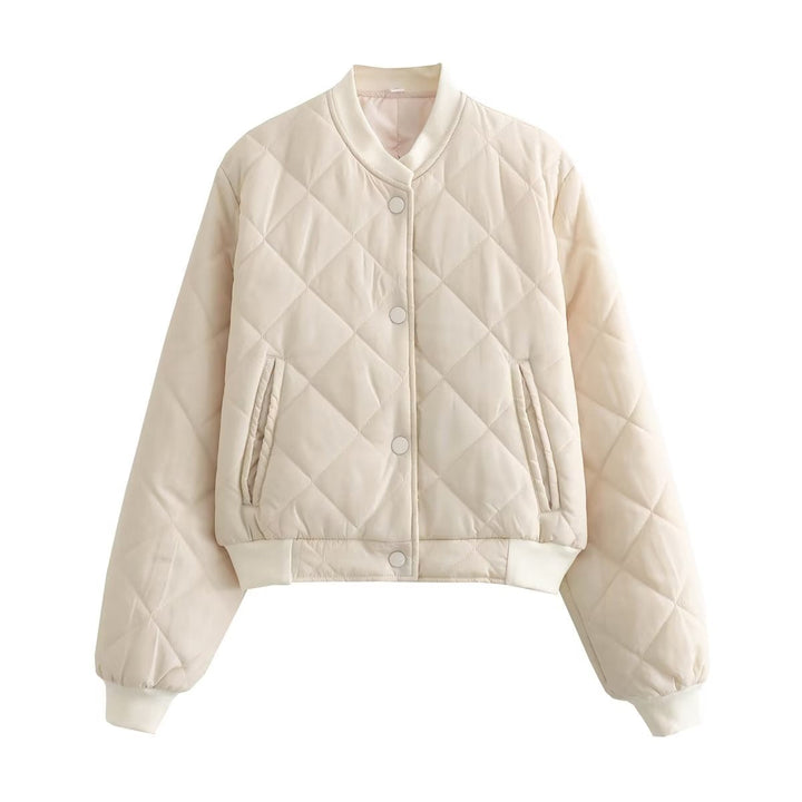 W&W Mode | Argyle-Muster Bomberjacke für Frauen