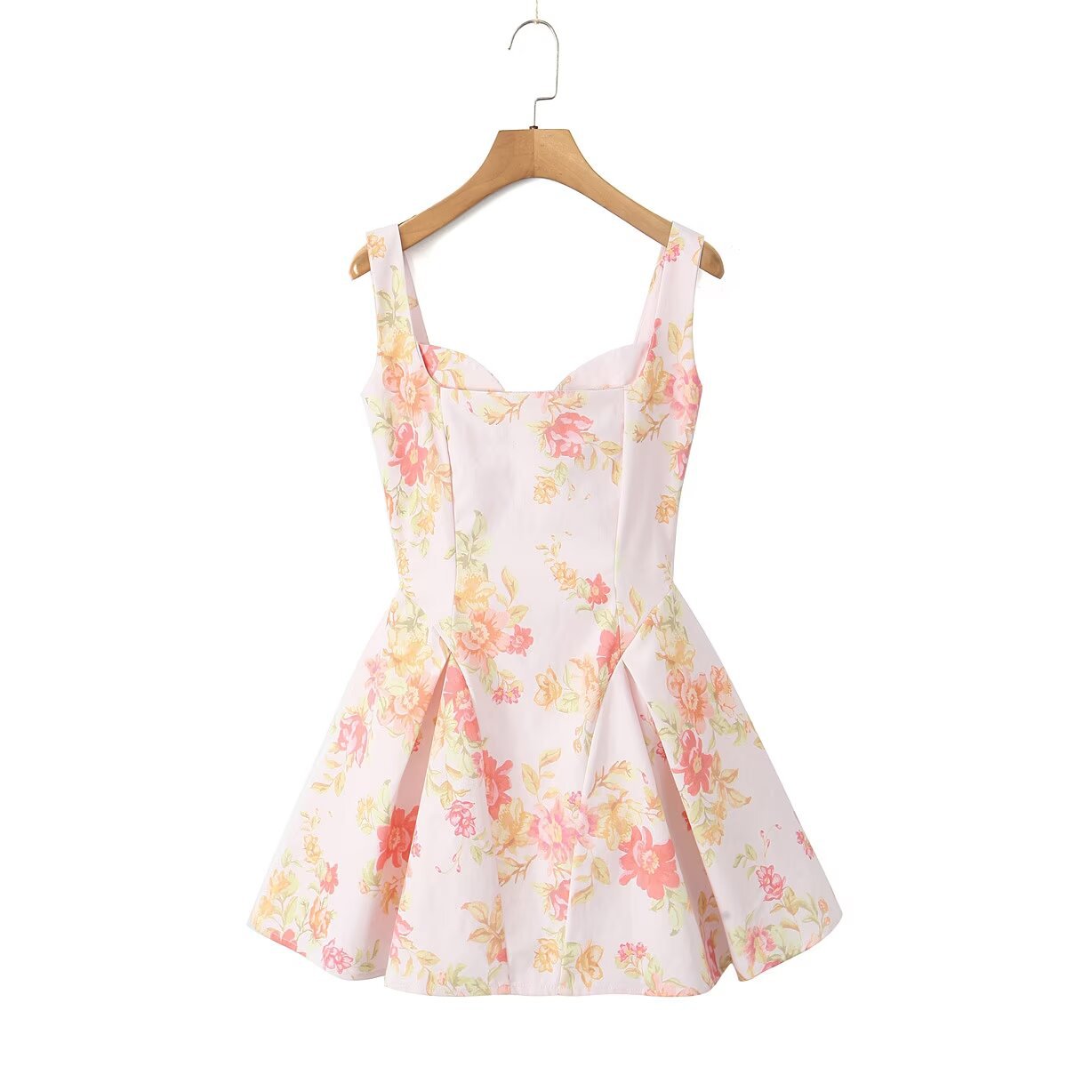 Damen Sommerliches Baumwollkleid mit floralen Akzenten WW