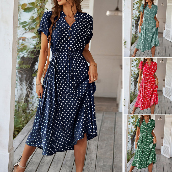 Damen Midikleid mit Punkten W&W Mode