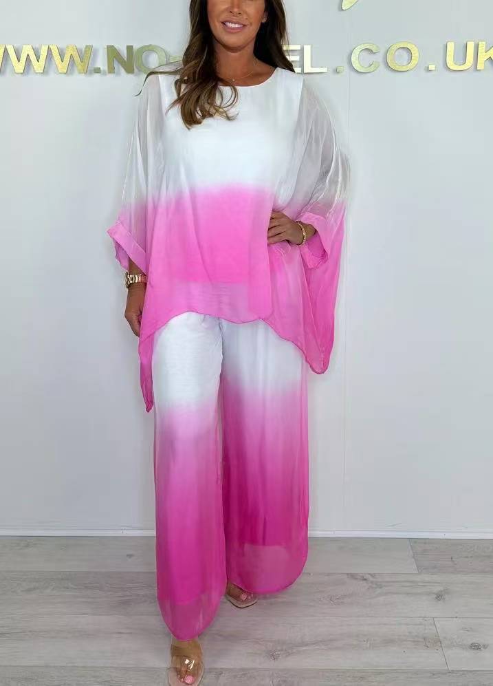 Damen Set aus weichem, fließendem Material mit modischem Ombre-Effekt WW