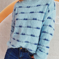 Damen Pullover mit weichem Mohair-Material und modernem Streifenmuster WW