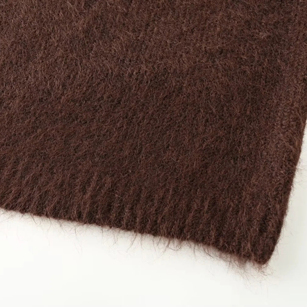 Damen kuscheliges Strickoberteil mit voluminösem Rollkragen W&W Mode