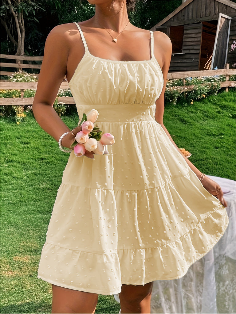 Damen Sommerliches Kleid mit Volantdesign WW