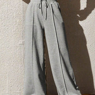 Damen Bequeme und elegante Lounge-Hose mit hohem Bund und praktischen Taschen WW