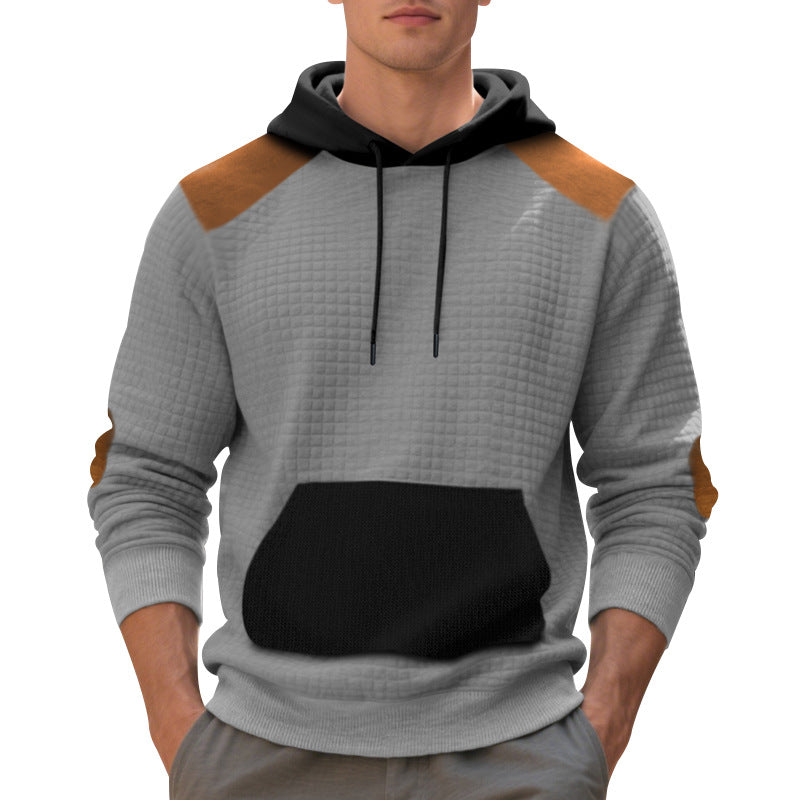 Herren Hoodie mit strukturiertem Stoff und kontrastierenden Details WW