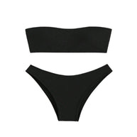 Damen Ripp- trägerloses Bikini-Set WW