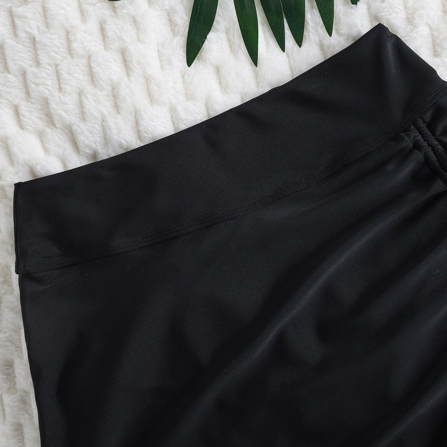 Damen Baderock mit asymmetrischer Raffung und elegantem Wellenabschluss WW