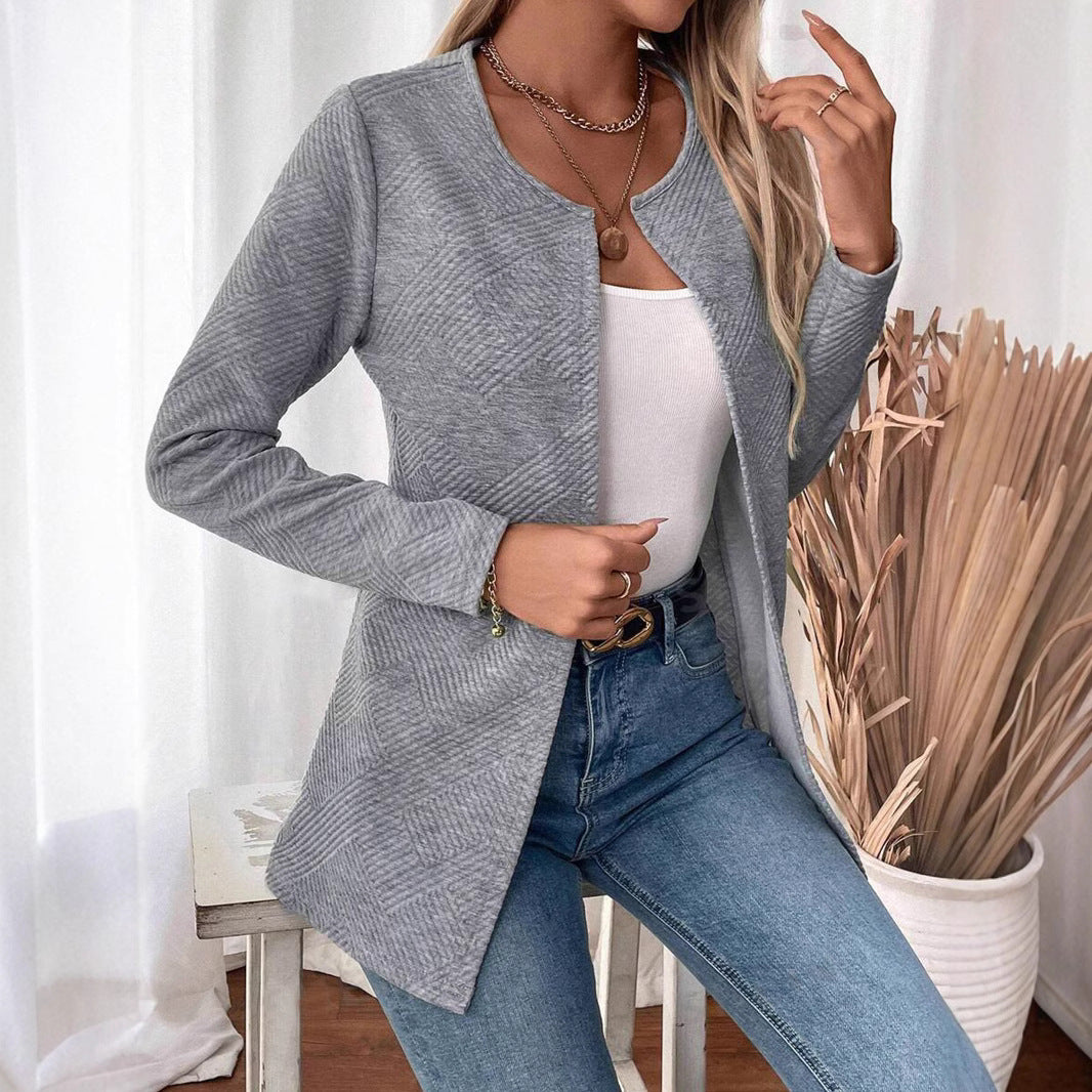 Damen Strickjacke mit Schlanker Passform – Minimalistischer & Eleganter Pendlerstil