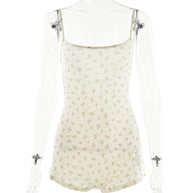 Damen Blütenmuster Spitzenbodysuit W&W